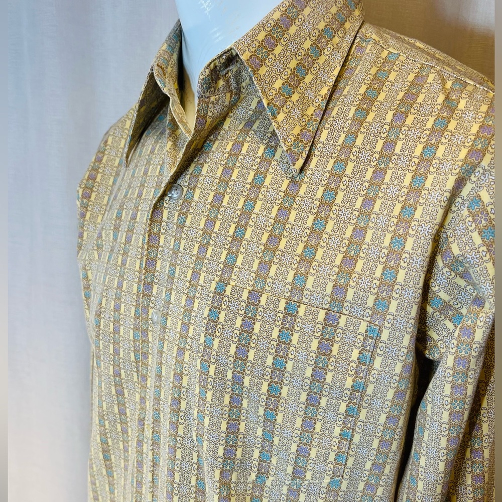 Vintage FLEETLINE cotton men’s button down shirt size 15 1/2 -33
